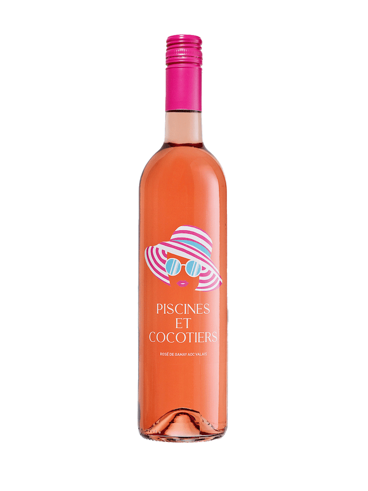 Bouteille de rosé Piscines et Cocotiers de Thierry Constantin