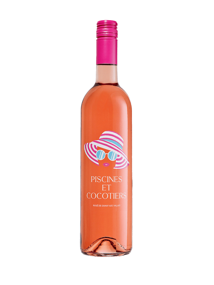 Bouteille de rosé Piscines et Cocotiers de Thierry Constantin